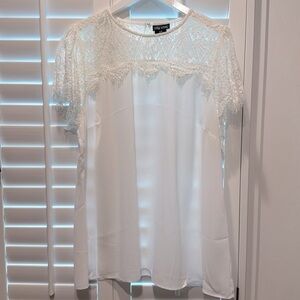 City chic size large white eyelash lace top. Brand new. Gorgeous!!